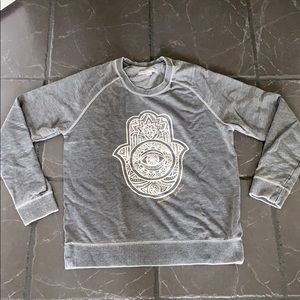 Grey Spiritual Gangster Hamsa Sweatshirt